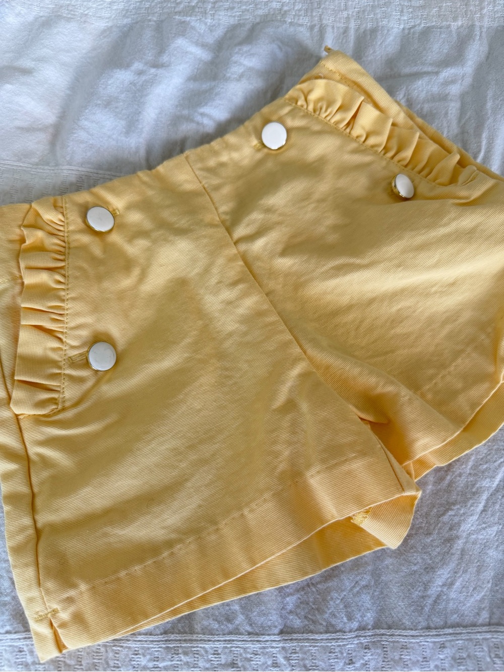 Janie and Jack Pastel Yellow Ruffle Shorts